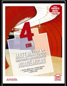 Solucionario Matematicas Academicas 4 ESO Anaya